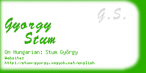 gyorgy stum business card
