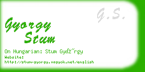 gyorgy stum business card